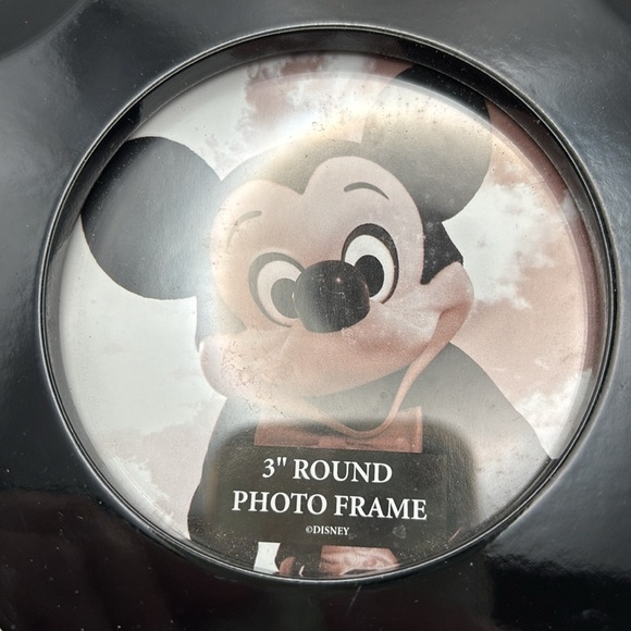 Disney Black Mickey Ears 3" Round Picture Frame - Picture 6 of 6